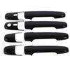 4 Sets Car Exterior Door Handle Cover Glossy Black Smart Key Hole for Yaris Cross XP210 2023 To 2024