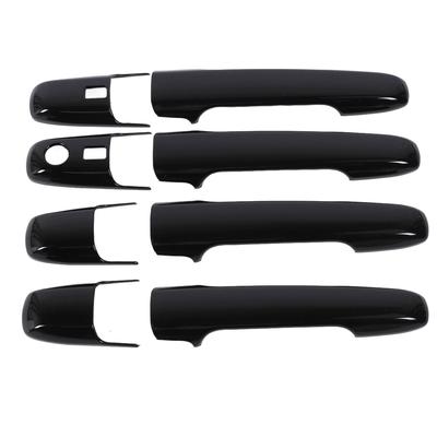 4 Sets Car Exterior Door Handle Cover Glossy Black Smart Key Hole for Yaris Cross XP210 2023 To 2024