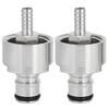 2 Peças Tampa de Carbonatação de Aço Inoxidável com Espigão de 5/16 pol. Tipo Ball Lock Encaixe Garrafas PET de Refrigerante