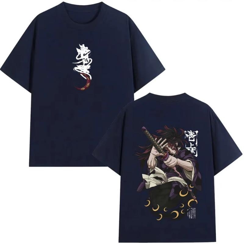 Anime Demon Slayer Kokushibo Grafické tričko Pánské Dámské Oblečení Kreslené Módní Oversized Tričko Pánské Ležérní Bavlněná Trička