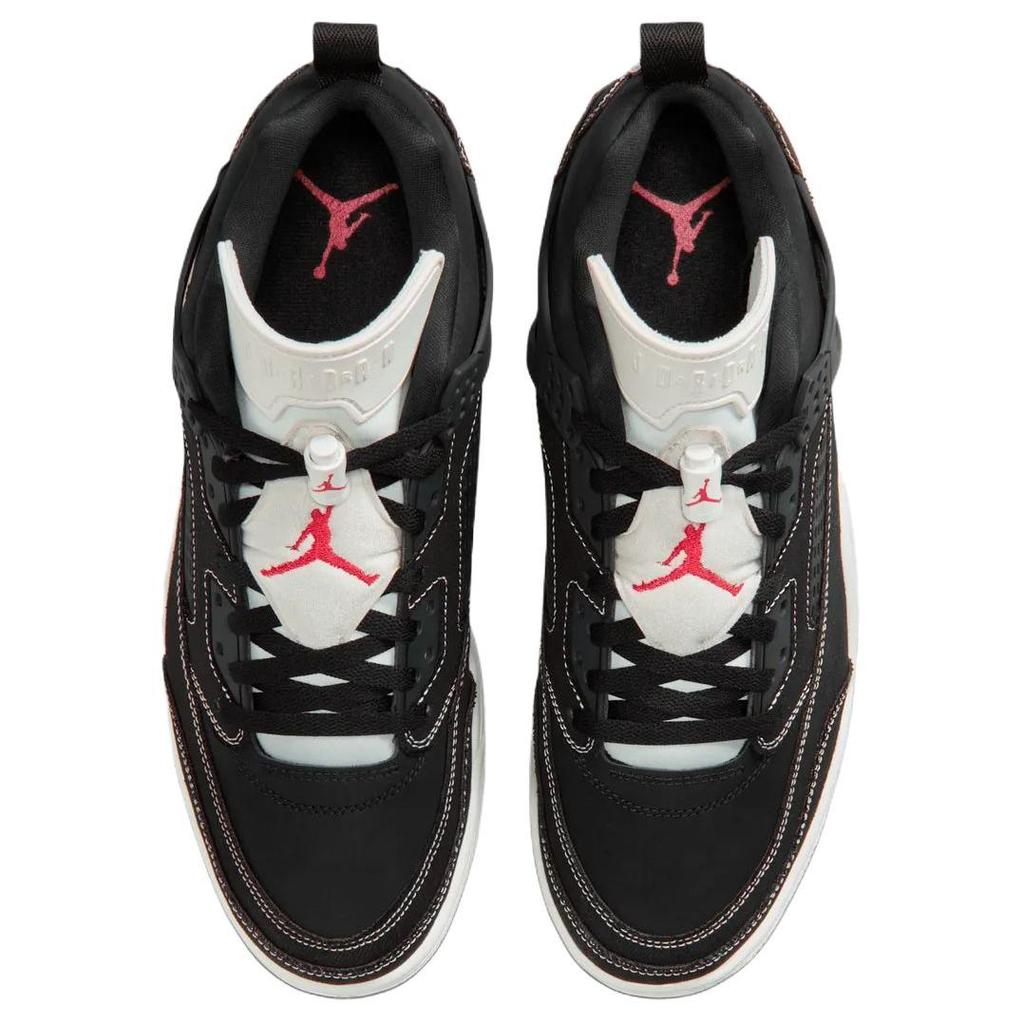 Air Jordan Spizike Low 'Schwarz University Rot' (Unisex) Schwarz / University Red / Gum Medium Brown / Sail Vintage Basketballschuhe IR2012 001