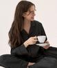 [Dossy] Silk-Fit Modern Black Long-Sleeve Couple Pajama Set [2PACK] [Shipped from Korea] 100% Authentic