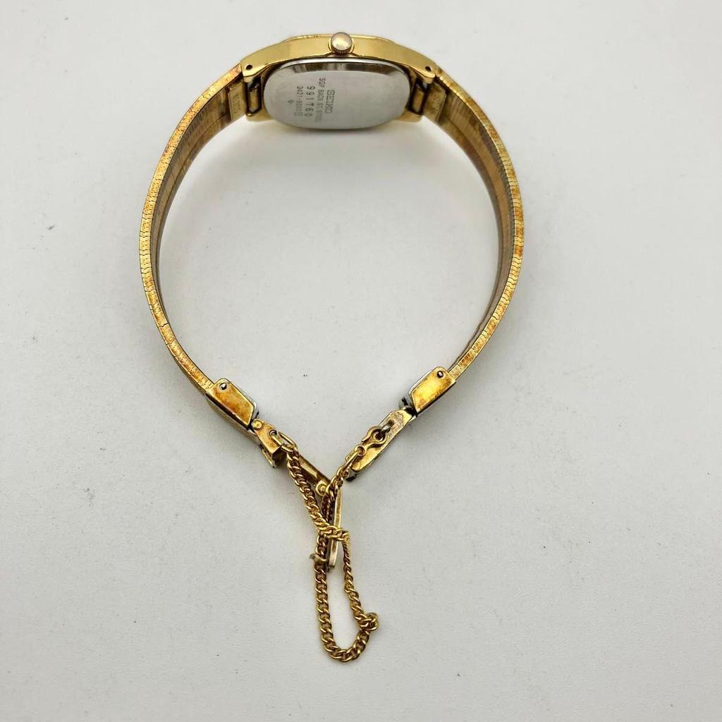 Used Working item Seiko ladies watch quartz gold brown dial SEIKO