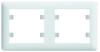 2-gang Horizontal Frame, White LUMINA