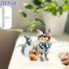 2D Flat Crystal Cat Acrylic Desktop Ornament -perfect Gift for Valentine's Day, New Year's, and Easter. Ideal for Home, Office, and Bedroom Decor