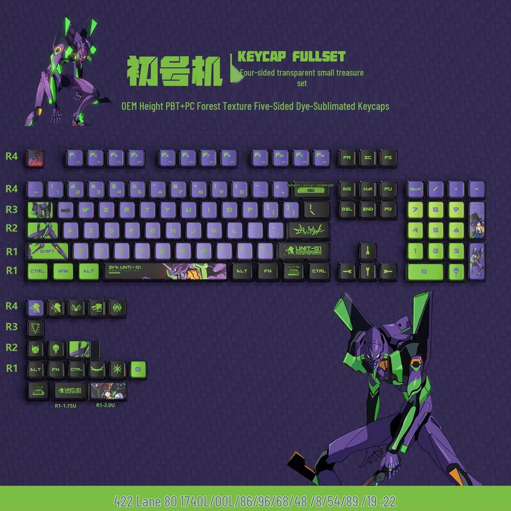 Four-Sided Translucent Color Keycaps for Customized Mechanical Keyboard