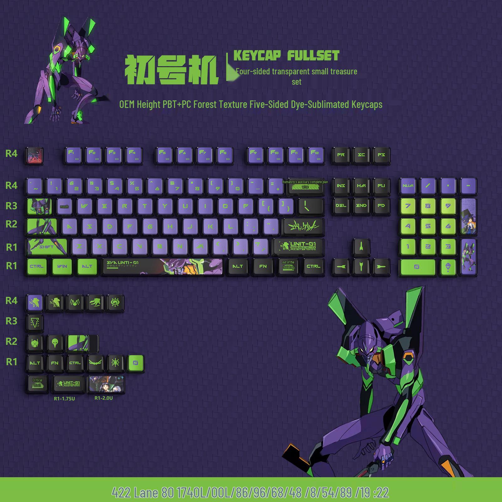 

Четырехсторонние полупрозрачные цветные колпачки для кастомной механической клавиатуры