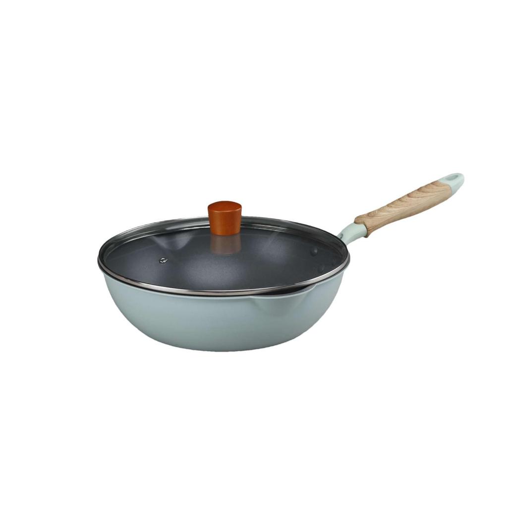 Maifan Stone Non-Stick Frying Pan: Volcanic Rock, Induction & Gas Compatible, Heightened Design, Small Household Cookware.