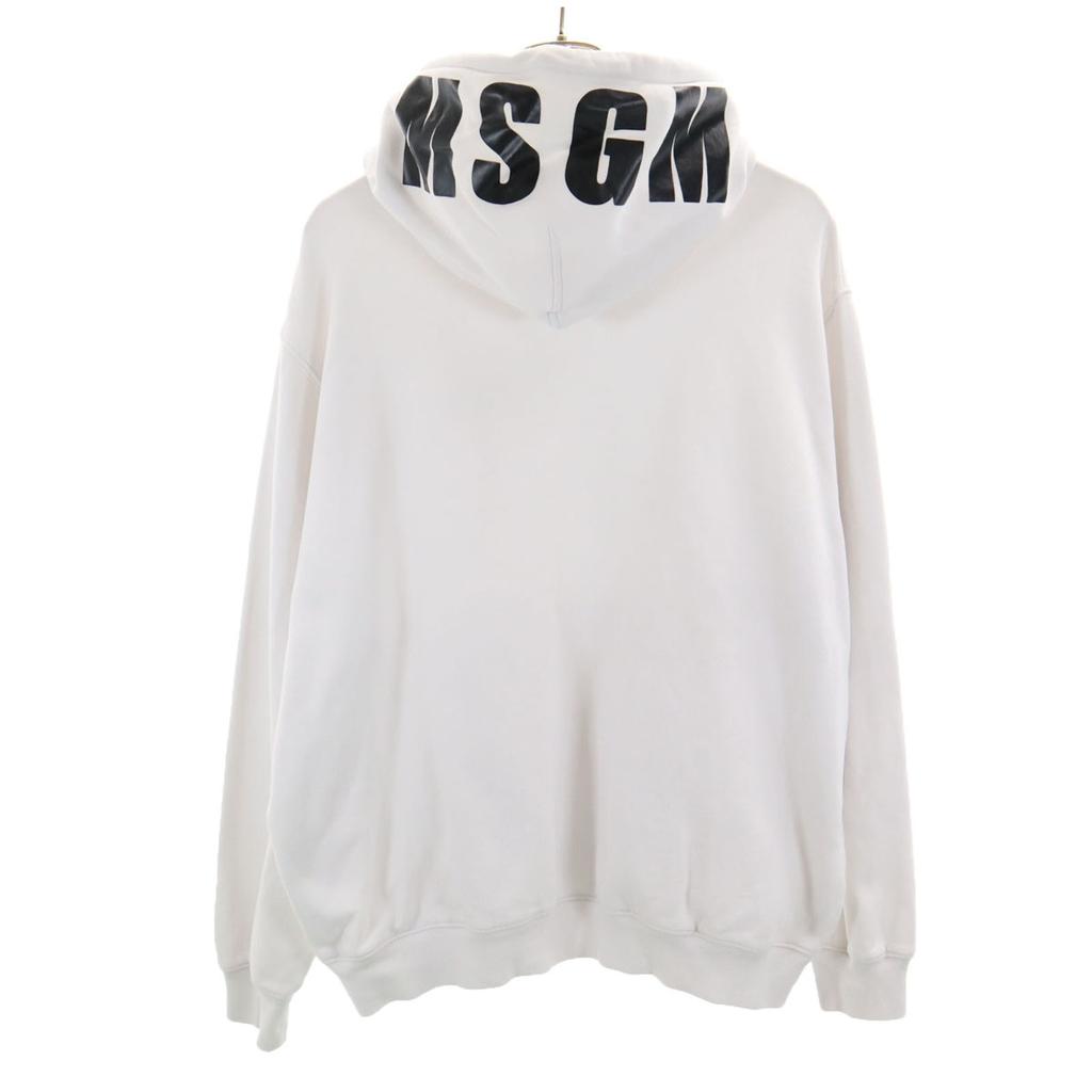 MSGM Made In Italy Long Sleeve Sweatshirts XS White Back Brushed Men's Used