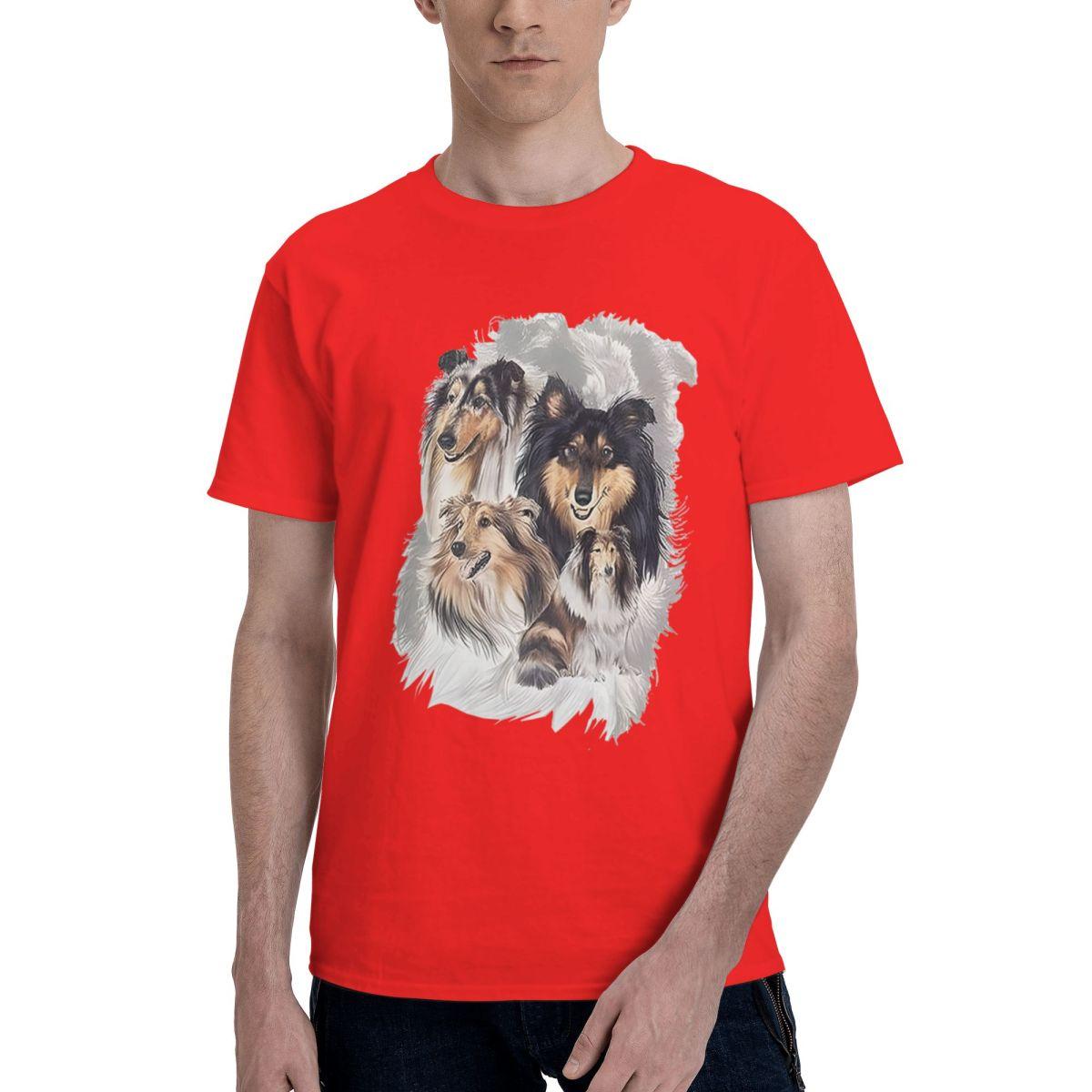 

Shetland Sheepdog Collie Sheltie 100 Cotton Casual Breathable Confortable Vintage Football Shirts 2025 Men TShirt S
