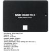860 EVO SATA 3 2.5-inch SSD 1/2/4TB Maximum Read 545MB/s Max Write 530MB/s PC Computer Desktop Laptop Internal Solid State Drive Replacement