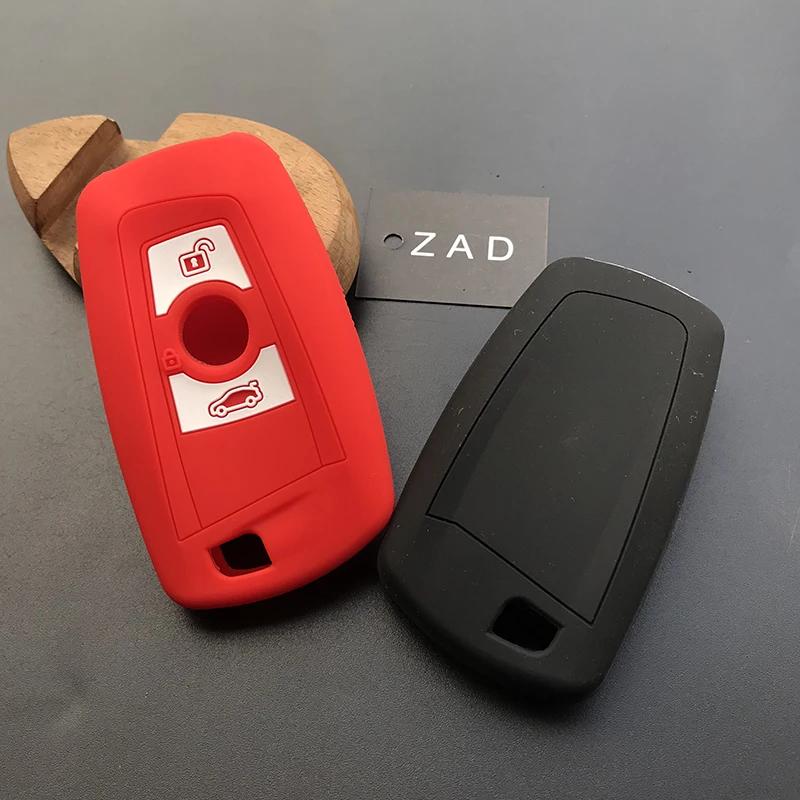 ZAD silicone key fob cover case shell skin hood for BMW F10 F20 F30 Z4 X1 X3 X4 M1 M2 M3 E90 1 2 3 5 7 SERIES Remote keyless
