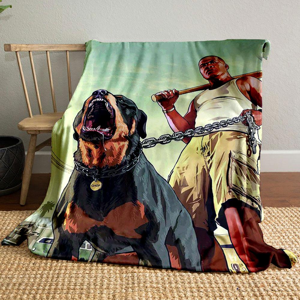 GTA Franklin Chop Blanket bedroom Blanket for Livingroom Couch lunch break Soft Cozy throw for Friend s festival Gift 80cm x 120cm