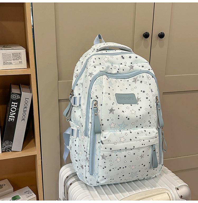 Schoolbag Japanese ins new high-value fresh and sweet star make-up bag women's light travel large-capacity backpack