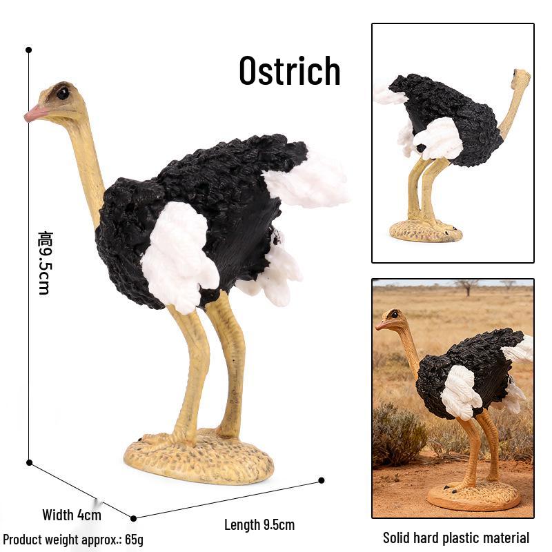 Children's Animal Simulation Toy Set: Eagle, Falcon, Secretary Bird, Owl Figurines