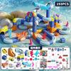 Neue Ozean-Serie Kinder Elektrische Magnetische Schwebebahn Schienen Würfel Bausteine 3D Junge DIY Magnetische Montage Spielzeug Auto