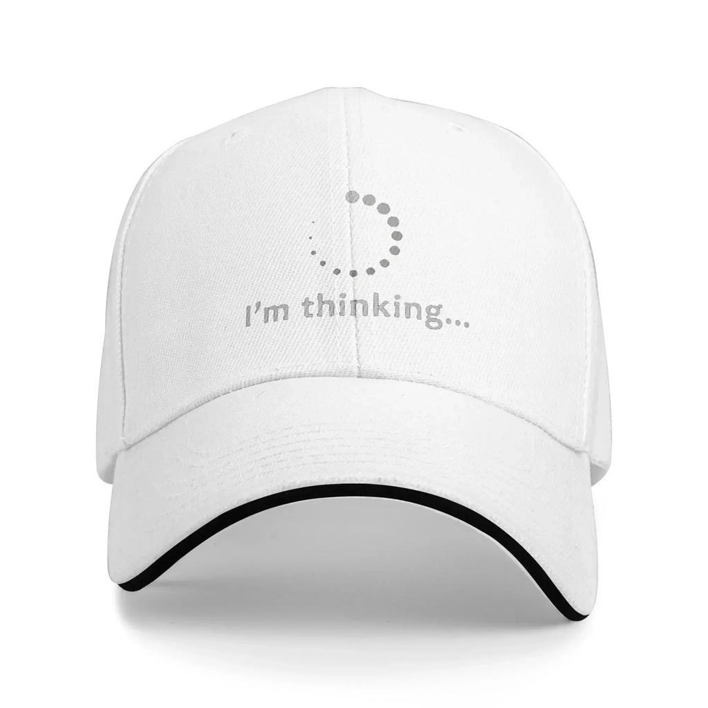 I Am Thinking Baseball Cap Grey System Alert Y2k Cute Unisex-Teens Trucker Hat Sun Visor Custom DIY Outdoor Sports Snapback Cap