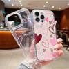 Love Heart Soft Phone Case for iPhone 16 15 14 17 Air Pro Max 16E 13 12 Mini 11 XS X XR 7 8 Plus  Clear Shockproof Cover