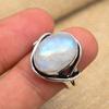 Χειροποίητο κοσμηματοπωλείο δαχτυλίδι Rainbow Moonstone Gemstone 925 Sterling