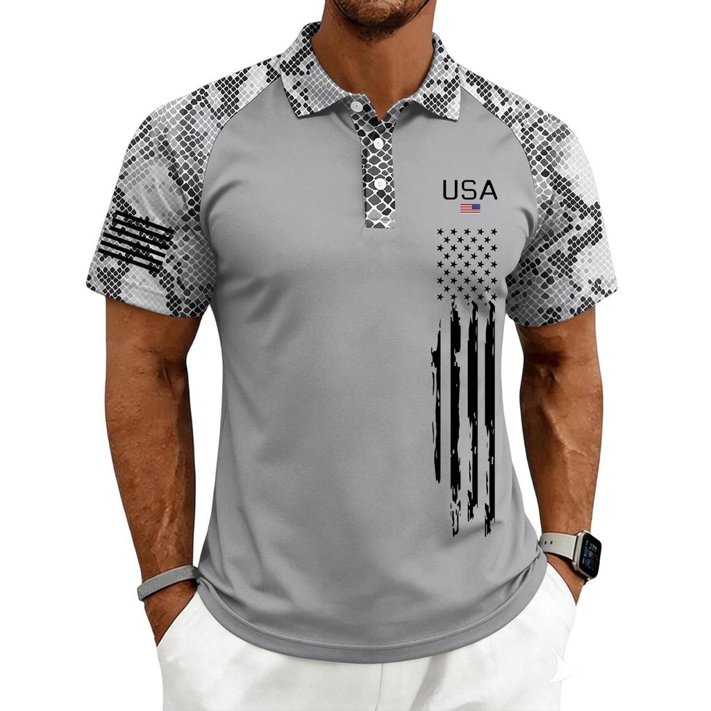 Men's Casual Button-Down Collar Short-Sleeve Shirt