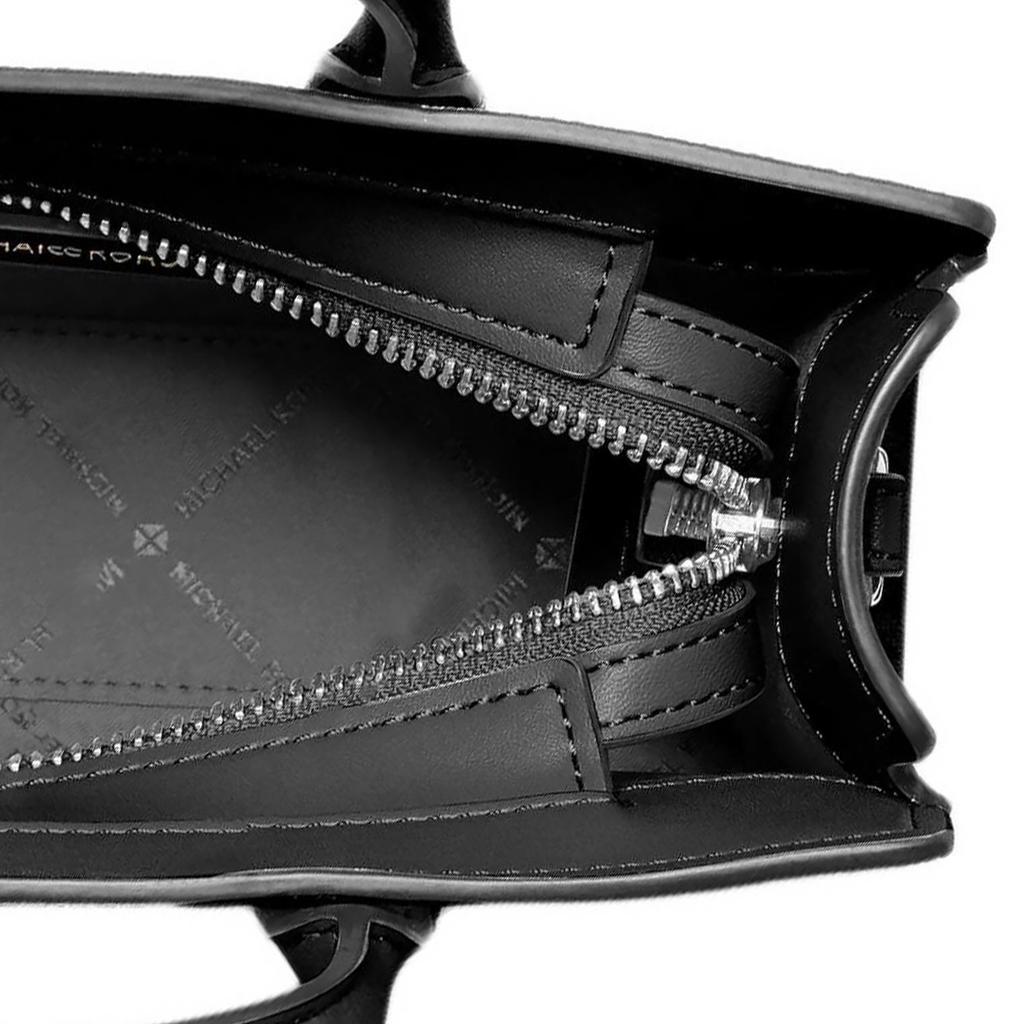 Michael Kors Scarlett Logo Design Faux Leather Crossbody Handbag Mini Women Handbags Black 32S6SETC0B-BLACK