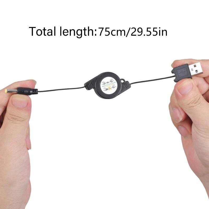 Expandable USB Charging Cable Power Wire Feature 4.0x1.7mm Connectors Output For Gaming Devices Fan Speakers