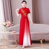Women's Chinese Retro Embroidery Cheongsam Dress: Ethnic Style, Runway Dance, Going-Home, Performance Costume
