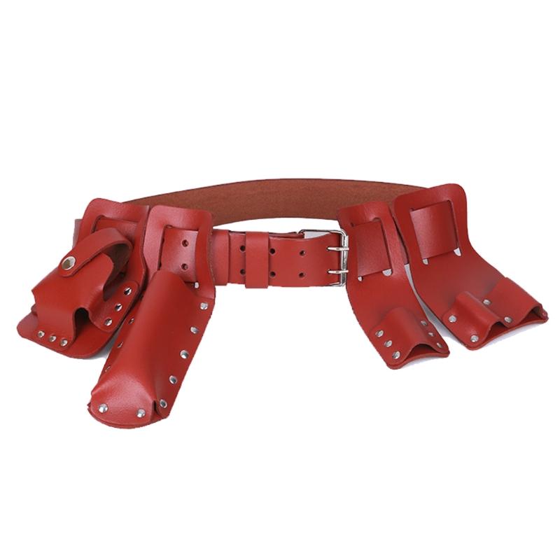 5 in 1 Leather Tool Belt Pouch Suitable for Water Electricians Decorator Perfect for Electrical Electrician Construction