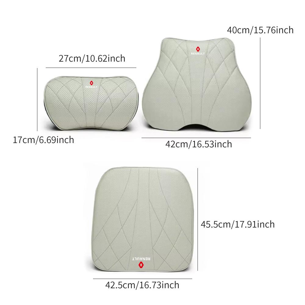 Memory Foam Car Seat Pad Headrest Neck Pillow Lumbar Back Support Cushion for Renault Duster Megane Logan Clio Loguna DACIA Kwid HH42