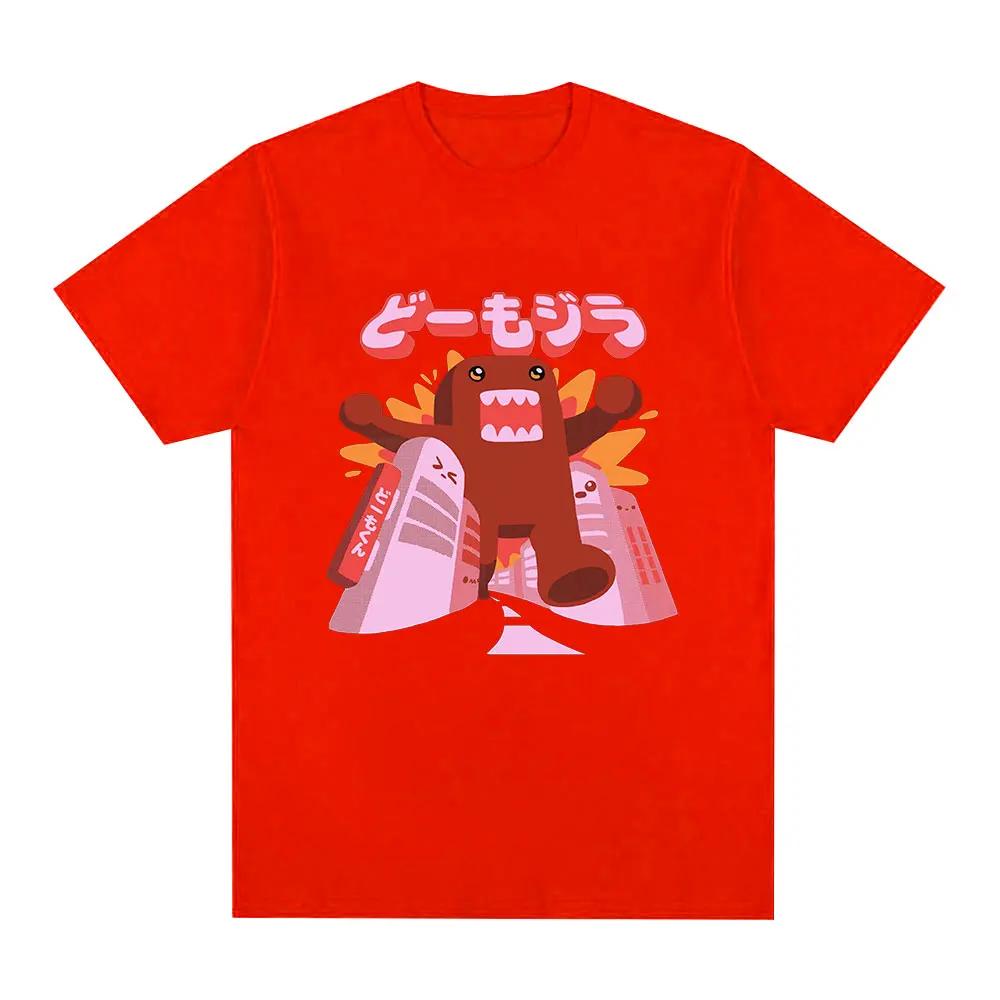 Domo Kun Monster Pattern T-shirt Style Women's Casual T-shirt Humorous Short Sleeve Oversized Tshirt Harajuku Street Wear