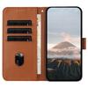 YX0090 For Xiaomi 14T Case Triangle Imprint Leather Phone Cover with Lanyard