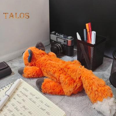 Pencil Case Cartoon Fox Shape Large Capacity Student Stationery Bag Zipper Closure Pencils Markers Makeup Organizer