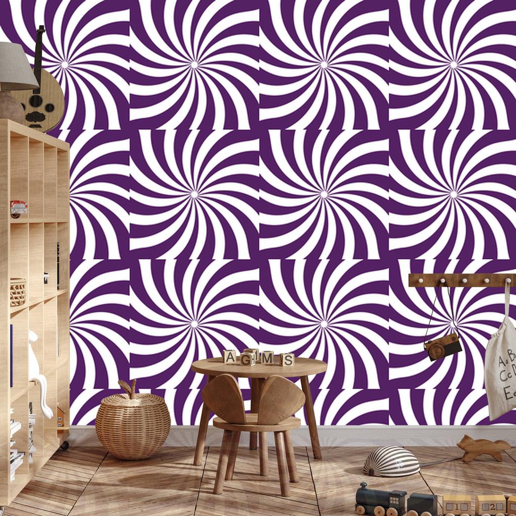 Hippie wallpaper background white and purple for living room and bedroom 50x1000
