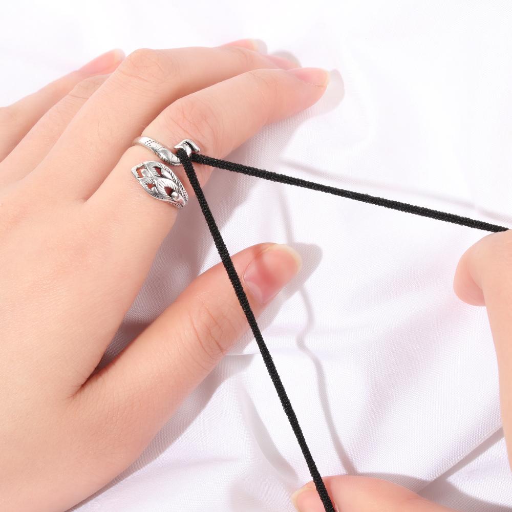 Adjustable Yarn Guides Knitting Tools Finger Wear Knitted Ring Open Ring Crochet Loop Sewing Hook