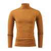 T-shirt da uomo a collo alto a maniche lunghe Sottile Monocolore Base Sottogiacca da uomo