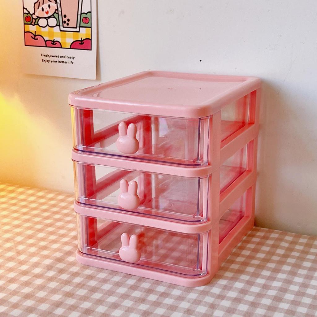 Boîte de rangement simple de style tiroir pour papeterie et cosmétiques pour bureau et dortoir