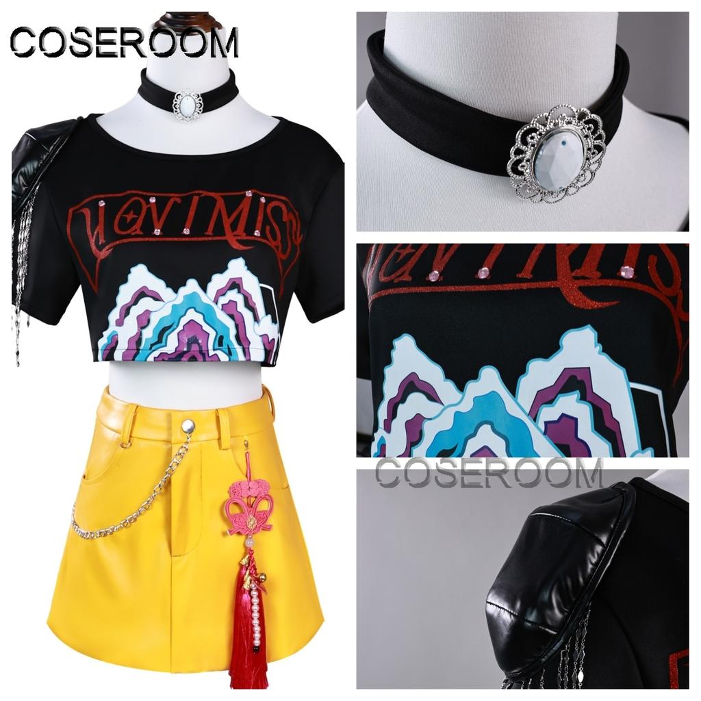 Adults Girls Woman HUNTR X KPOP Demon Hunters Mira Cosplay Costume Halloween Comic Con Anime Wig Role Play