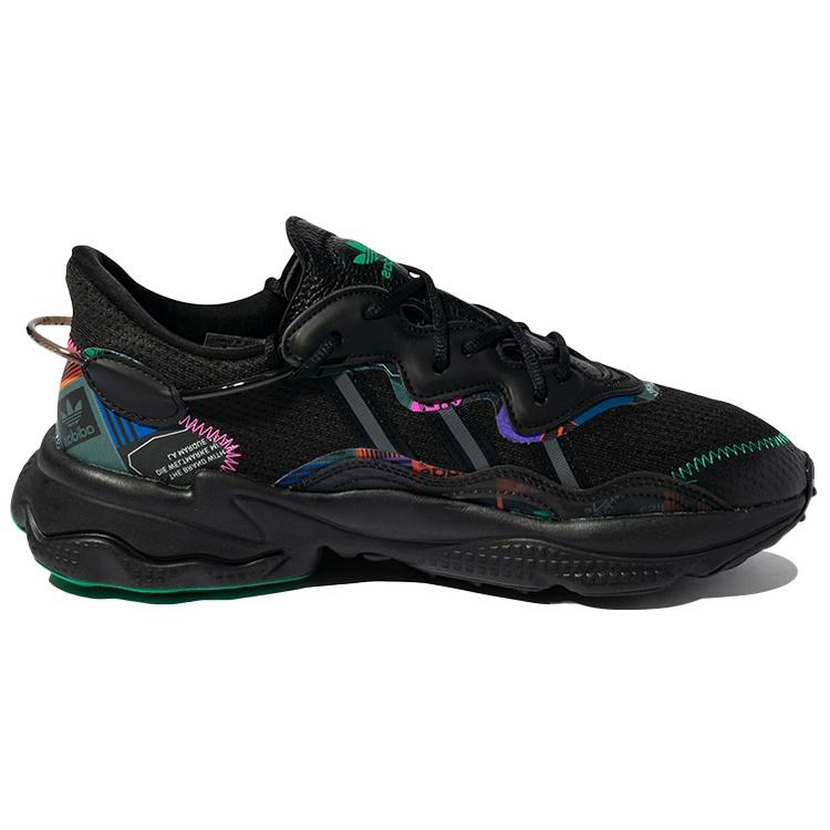 adidas Originals Ozweego Casual Shoes 'Black Green Multi-Color' Men's GX2715