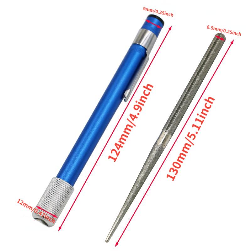 1PC/2PCS Multifunctional 400 Mesh Fishing Hook Double-Headed File Diamond Pens Shaped Knife Sharpener for Outdoor Fishing