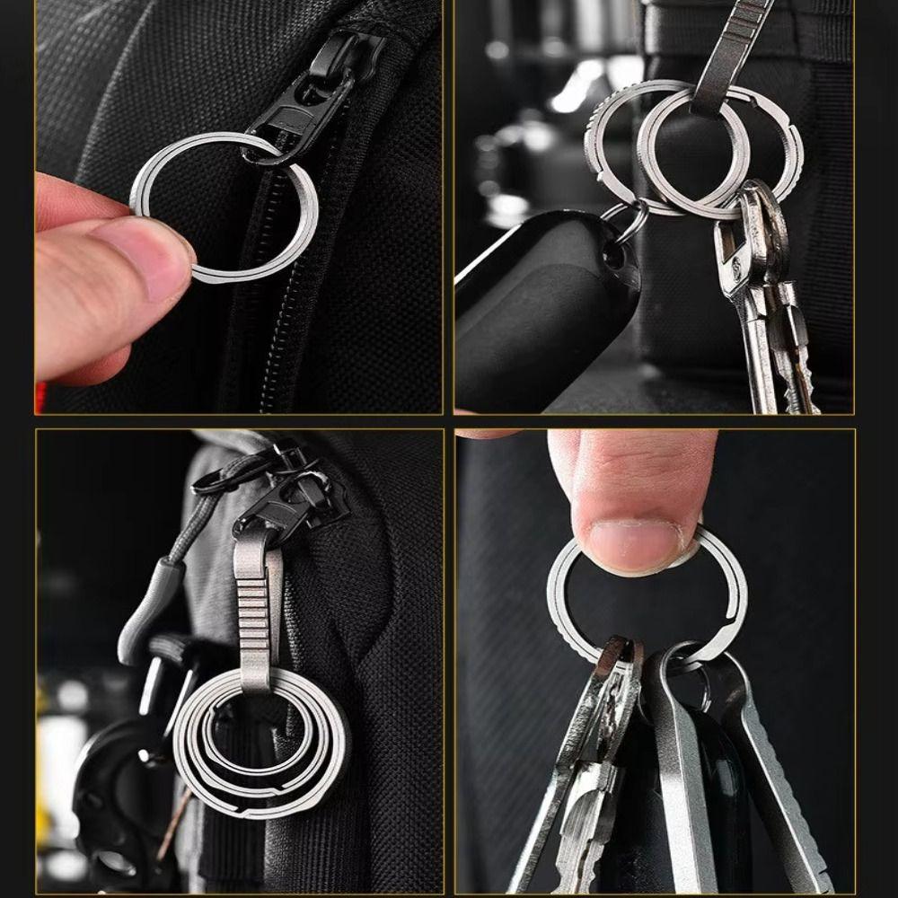 Simple Keychain Buckle Stylish Split Keychain Ring Portable Carabiner Keychain  Connecting Clasps