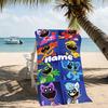 Customizable personalized beach towels Smiling Critters themed designs.Suitable for the beach, yoga, sports;ideal as beach accessories