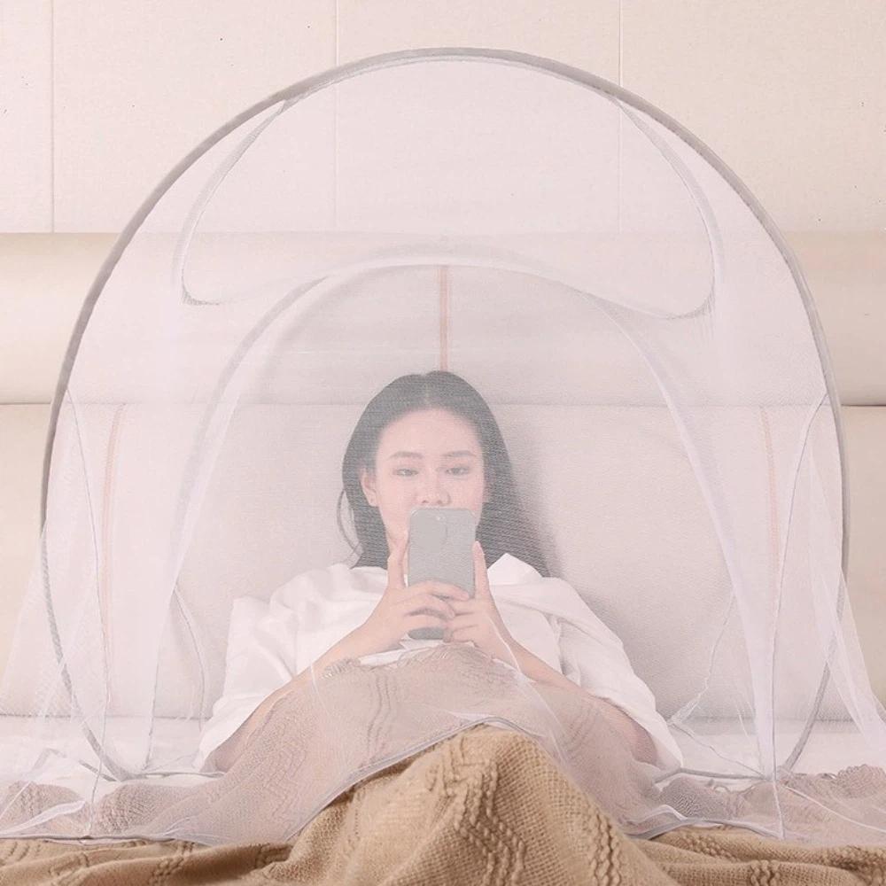 Foldable Mosquito-Proof Net Adjustable Mosquito Net Stand Portable Face Head Mosquito Net Camping