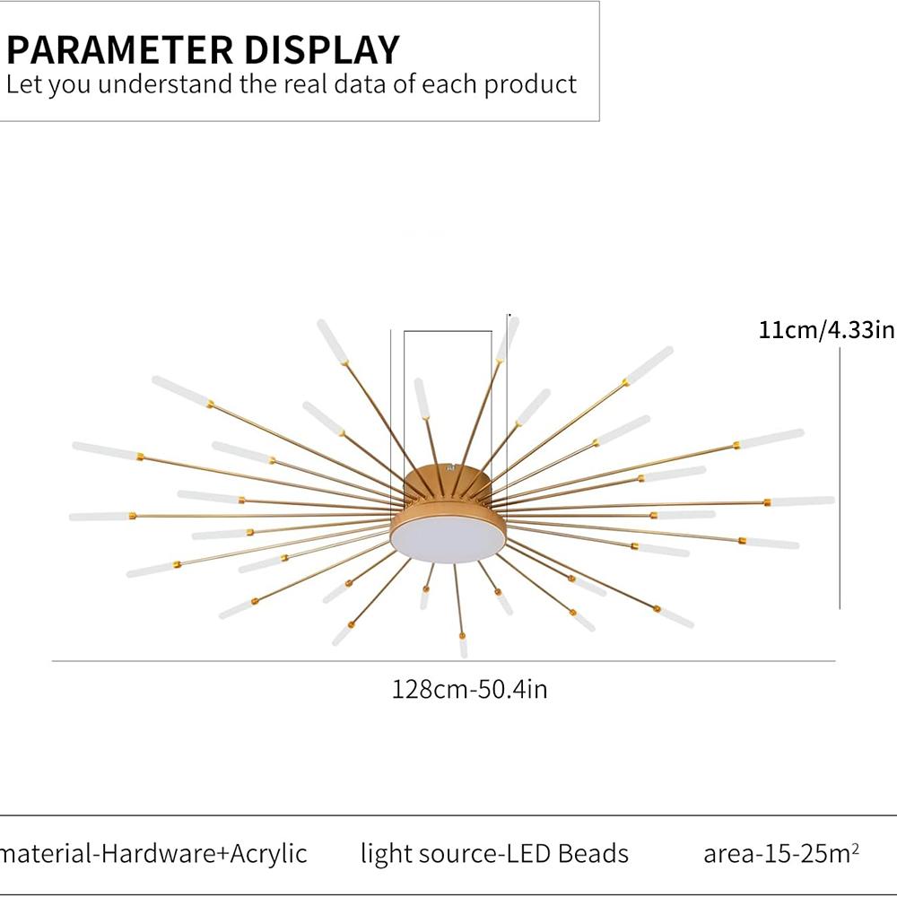 

Современный светодиодный потолочный светильник, 30-ти головковый золотой потолочный светильник с акриловым абажуром, люстра для детской комнаты, спальни, гостиной 30+1head