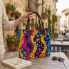 Colorful Graffiti Tote Bag Casual Large Capacity Portable Daily Shoulder Handbag