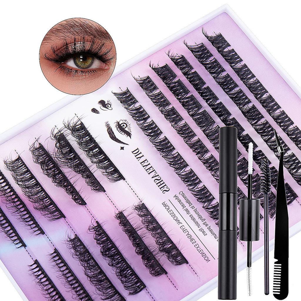 Diy Segmented Single-Cluster False Eyelashes Grafted Eyelashes Large-Capacity Combination Set