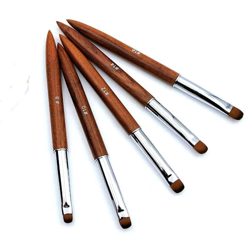 French Nail Art Brushes Flowers Drawing Pen Versatile Nail Drawing Pen Nail Tools Sandalwood Handle Manicure Pen