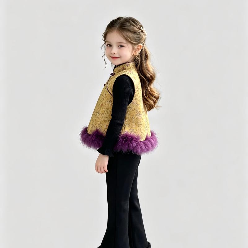 Girls' New Chinese Style Autumn Outfit