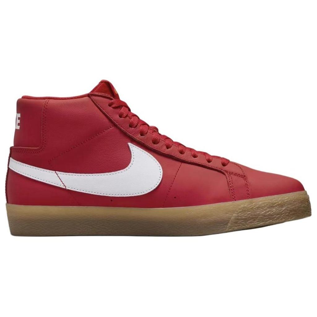 Nike Zoom Blazer Mid SB Orange Label - Rote Herren-Sneaker Weiß Gummi-Hellbraun FJ1680-600