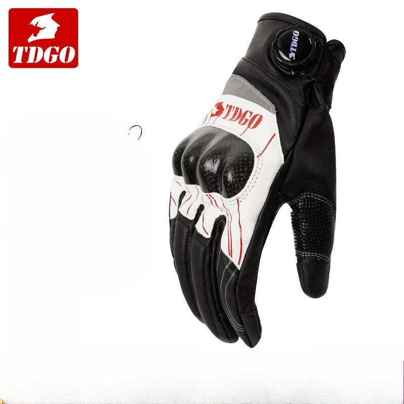 Motorcycle Riding Gloves Four Seasons Summer Unisex Carbon Fiber Touchscreen Shockproof Breathable Motorcycle Rider Gloves