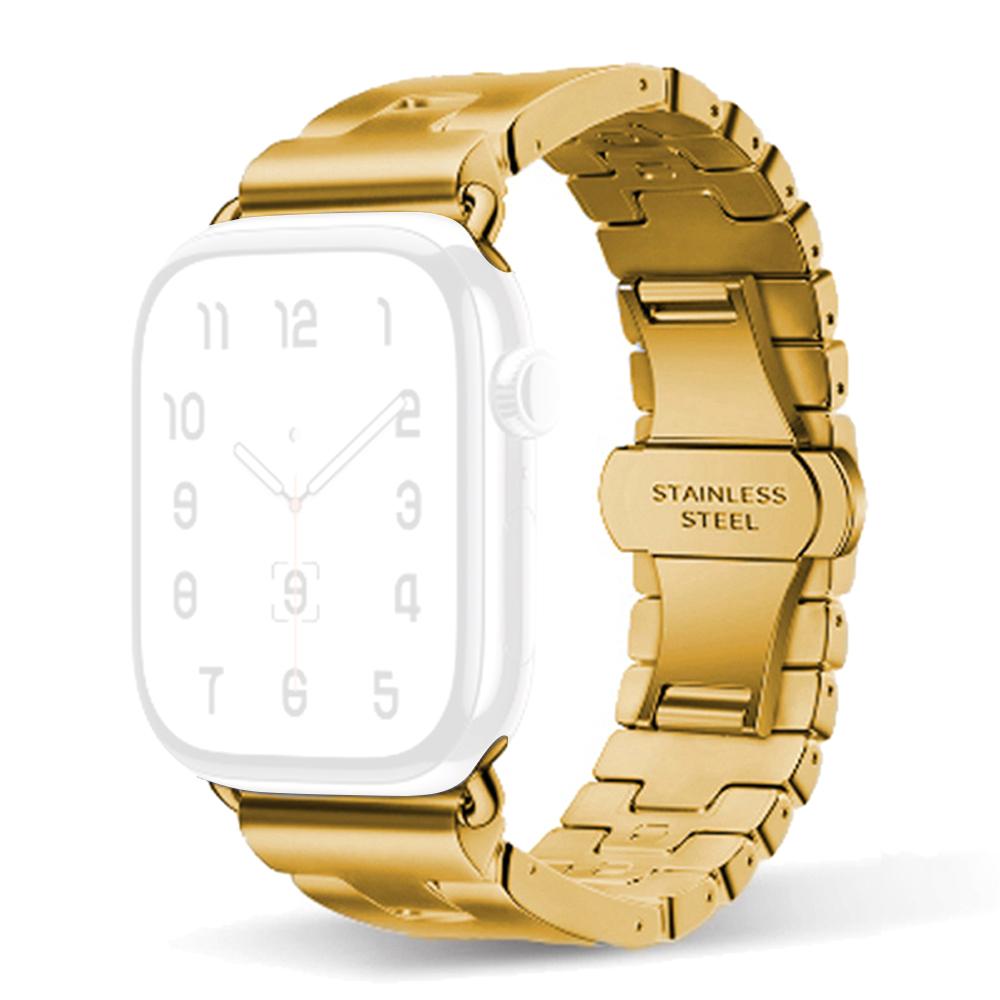 Replacement Strap For Apple Watch Series 10 Ultra 9 8 7 SE 6 5 4 3 2 1 46mm 49mm 45mm 44mm 42mm H Type Metal Watch Band